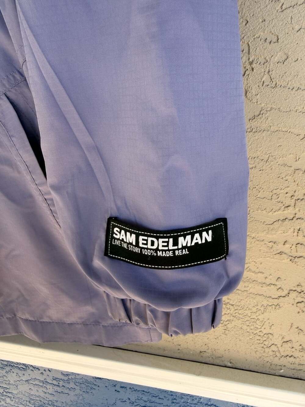 Sam Edelman Hooded Windbreaker Jacket, Periwinkle Blue, Size S - Picture 3 of 5